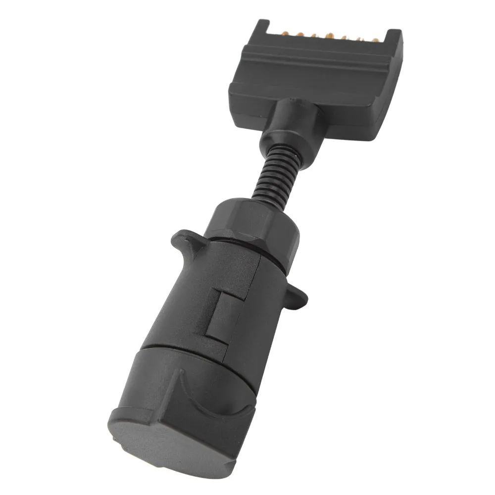Durable Construction 7 PIN Trailer Adapter Plug Female to Flat 7 PIN Round Female Wiring Connector Boat Use