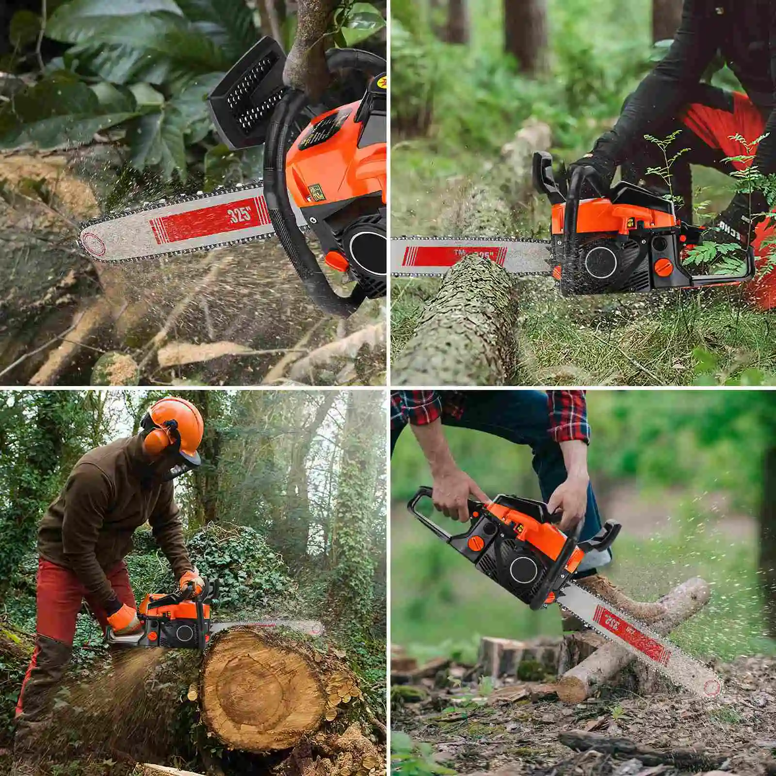 68 cc 20 Zoll professionelle Gaskettensäge 7000 W 2-Takt-Kettensäge zum Baumschneiden 55 cm Durchmesser Holzprotokollierung – Detail 11