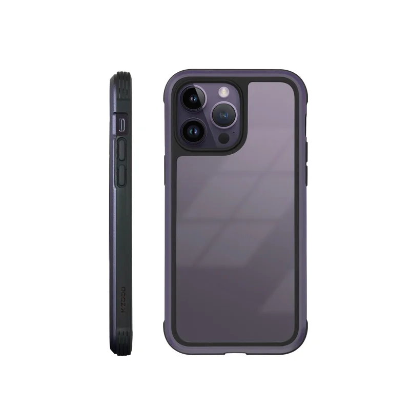 

KZDOO Ares Protective Shell Case,Anti-Scratch Anti-Shock Clear Backplate,Metal Frame Cover for iPhone14,14Plus,14Pro,14Pro Max