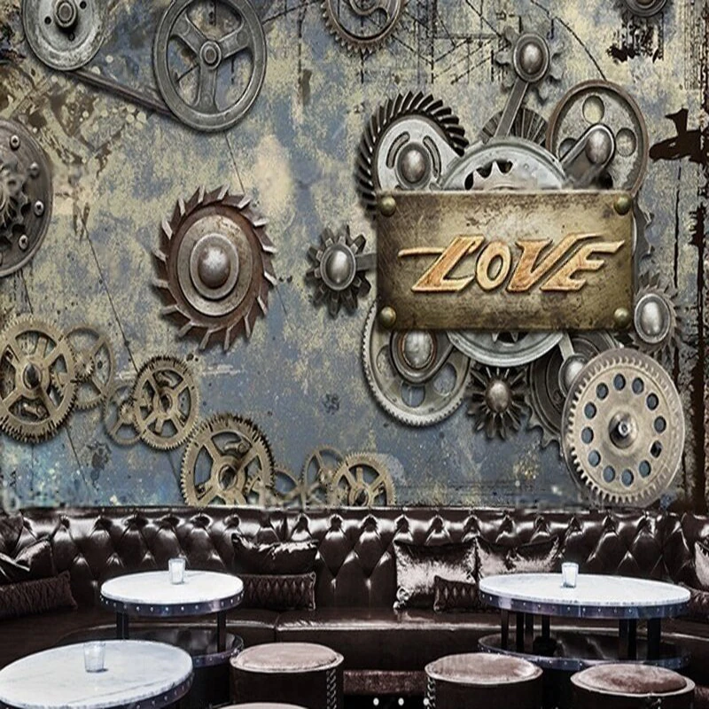 

MU9026 Modern bar mechanical TV bedroom living room,mural background wall