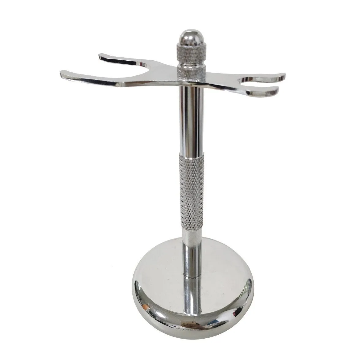 Deluxe Chrome Safety Razor and Brush Stand Holder Fit All Your Shaving Accessories