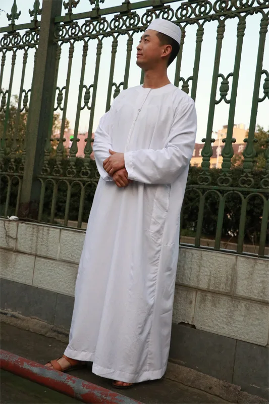 Ropa islámica Abaya para hombres, caftán musulmán, Pakistán, Arabia Saudita, Ropa masculina, caftán largo, Abayas