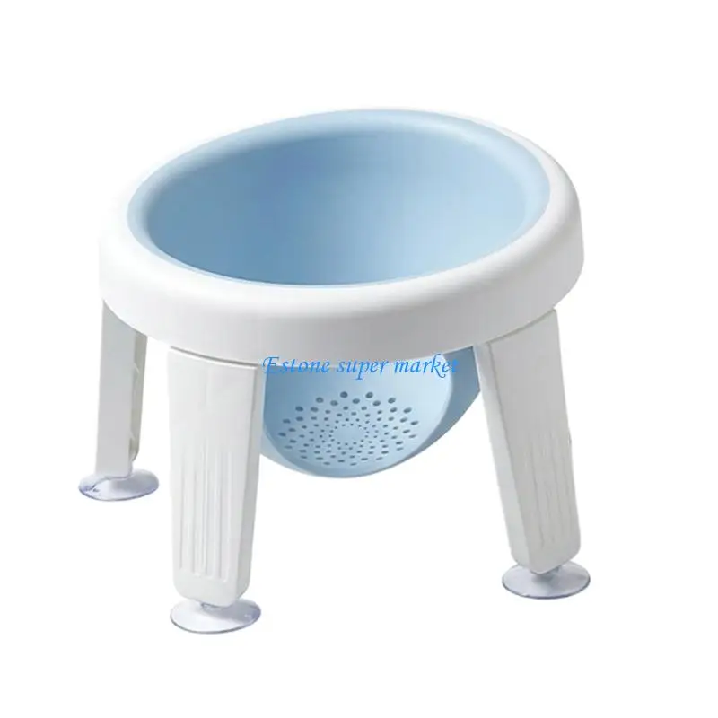 090B Ergonomic Infant Bath Chair with Drainage Safe Secure Full Enclosure Bath Support for Newborns Nonslip Bathing Helper