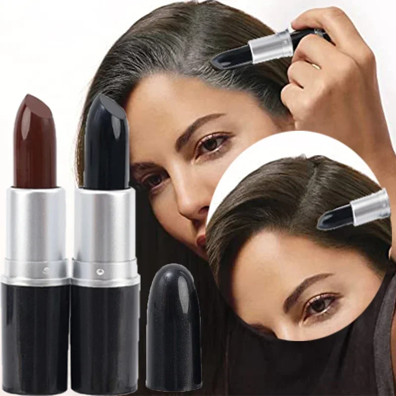 Black Brown One-Time Hair Dye Pen Instant Gray Root Coverage Hair Color Cream Stick Penicl Fast Temporary Cover Up White Hair