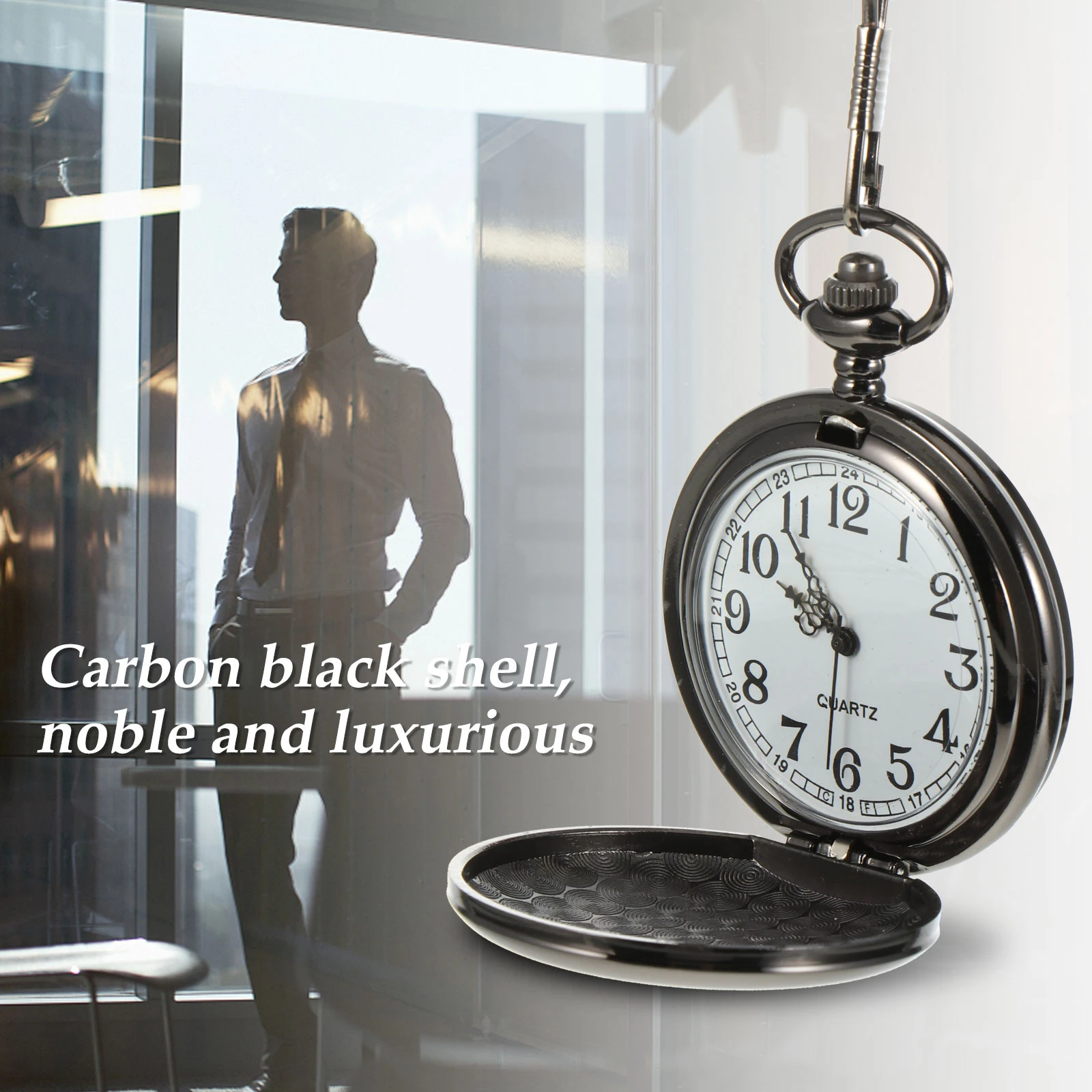 

Luxury Engraved Metal Pocket Watch for Men Personalized Clear Marking Hanging Necklace Father's Day Christmas Birthday
