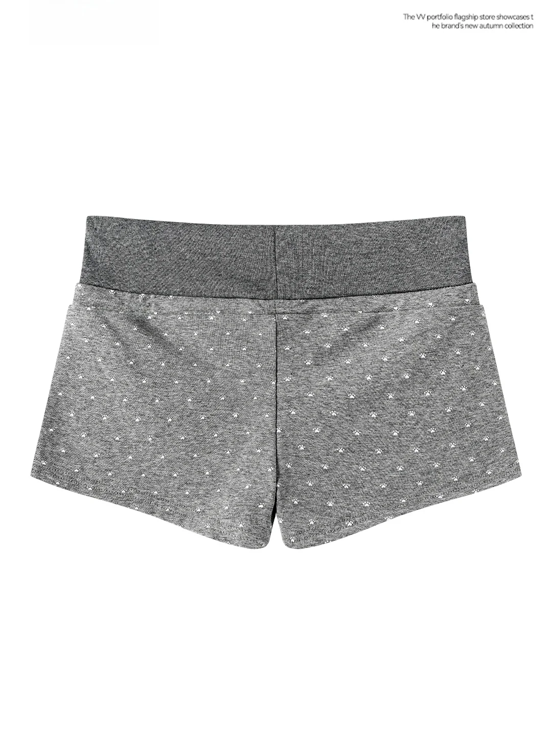 Polka Dot High Waist Drawstring Base Layer Short Pants Women's Summer High End Vintage Grey Butt Lifting Tight Fit Trousers