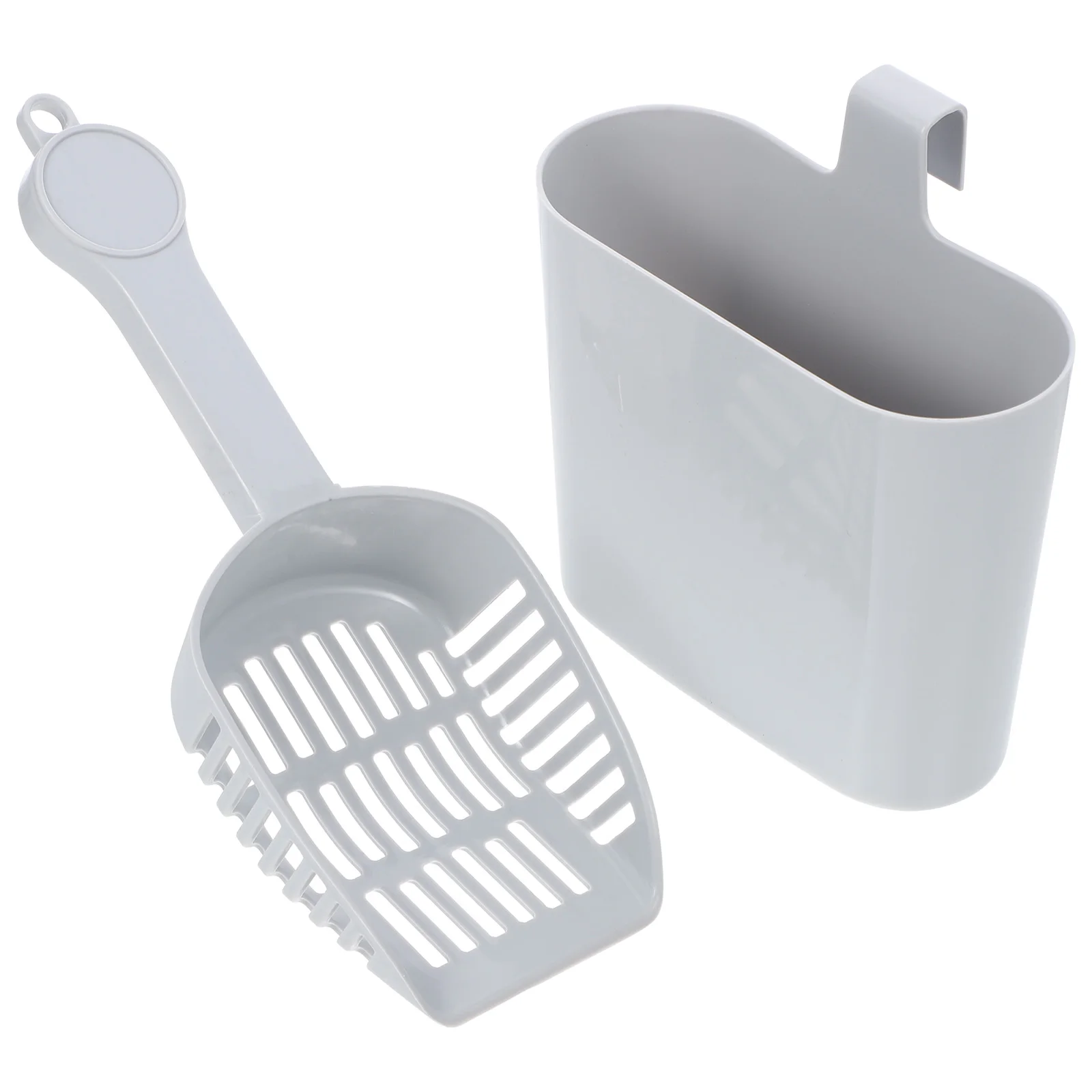 

2 Pcs Cat Litter Scoop Suit Kitten with Storage Barrel Cleaning Accessories Box Poop Filter Shovel