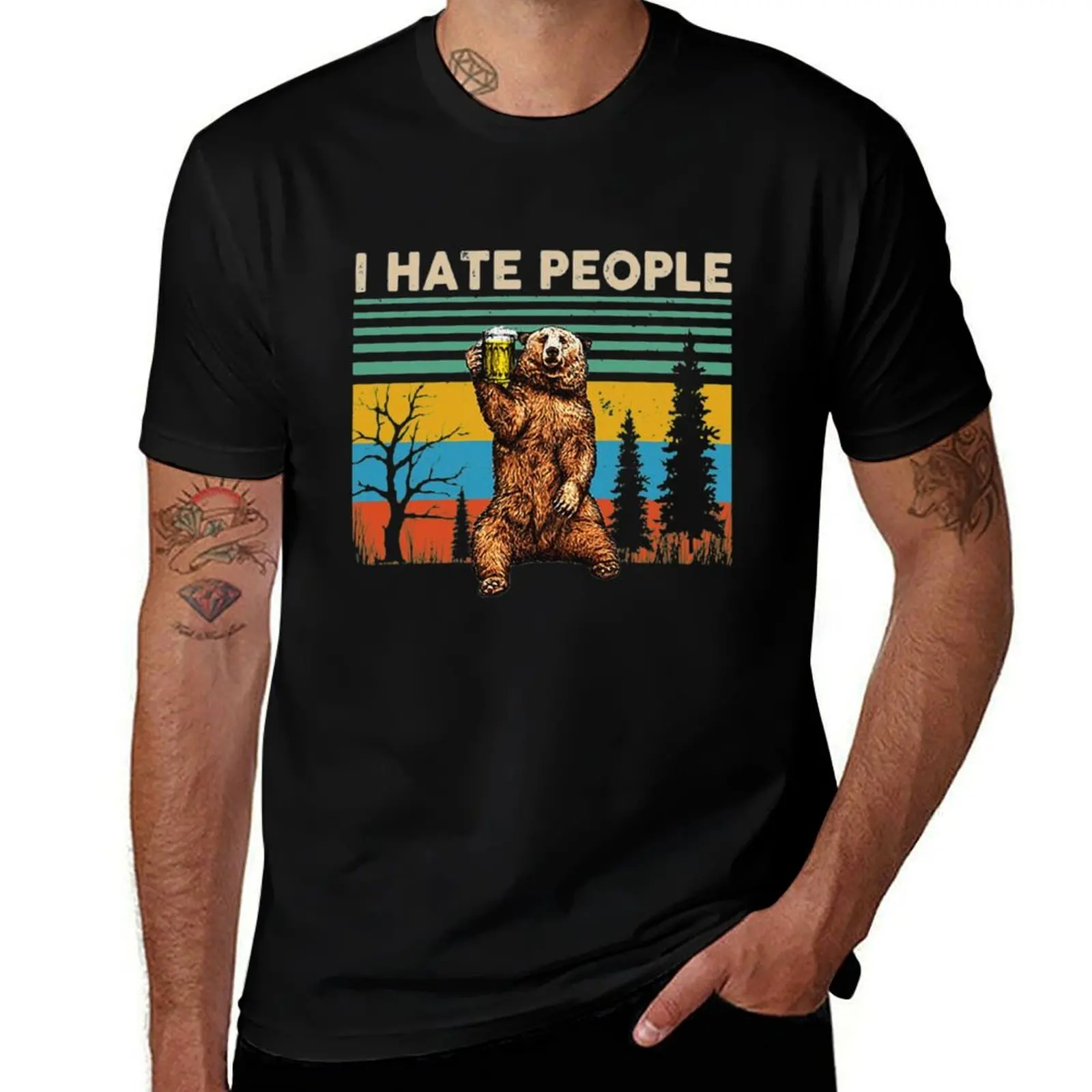 

Tshirt Beer I Funny t People heavy Gifts Bear t Drinking prints shirts T-Shirt - man shirt cotton with Hate