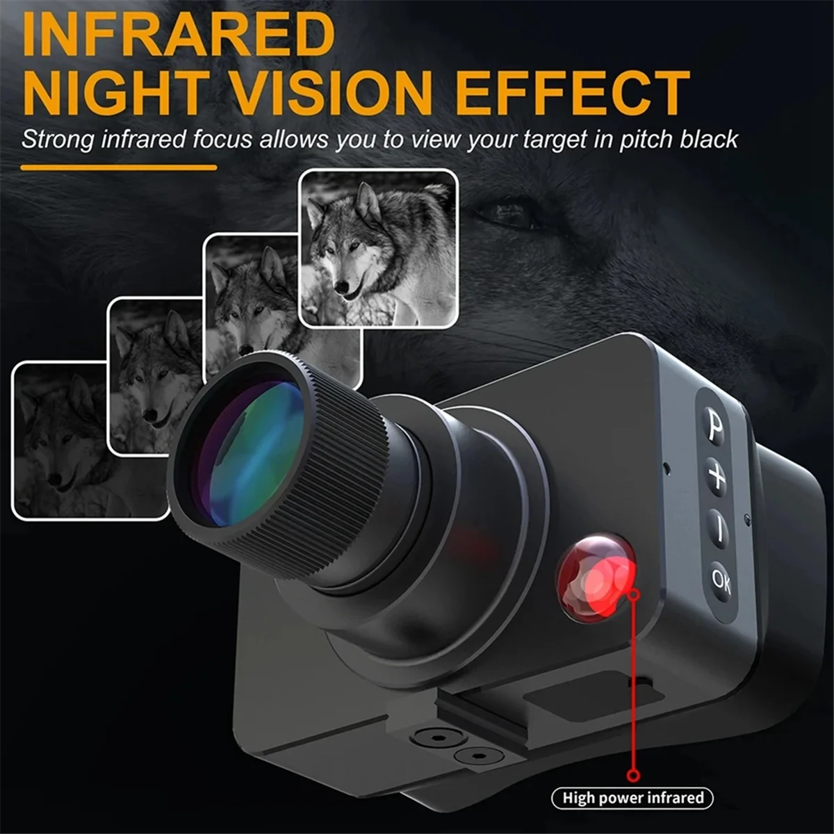 

A04I Night Vision Scope for Crossbow, IR850 Night Vision Monocular Hunting 4K Video Recording and Photo Taking