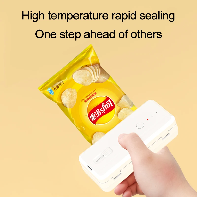 New Portable Heat Sealer Mini Plastic Bags Sealer USB Charging Food Snack Storage Bag Sealer Packing Bag for Packaging Supplies