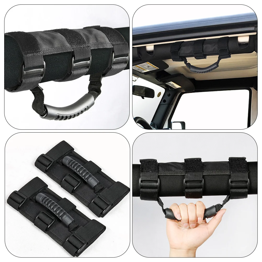 

UTV Grab H les Interior Accessories Non Slip Roof Cage Pull H Replacement for SUV Car Modified