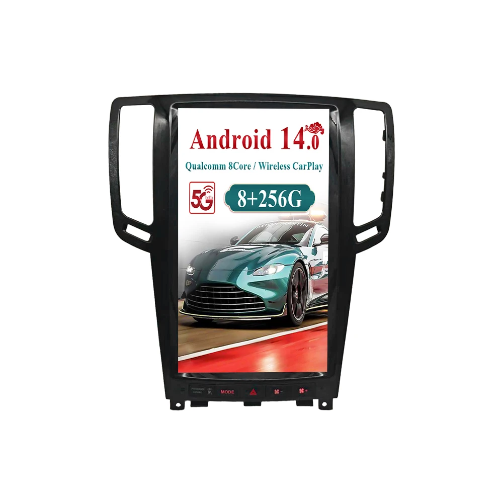 

13,8-дюймовый для Infiniti G25/G35/G37 2003-2015, автомобильный автокарплей, Android 14.0, радио, мультимедийный плеер, GPS-навигация, головное устройство