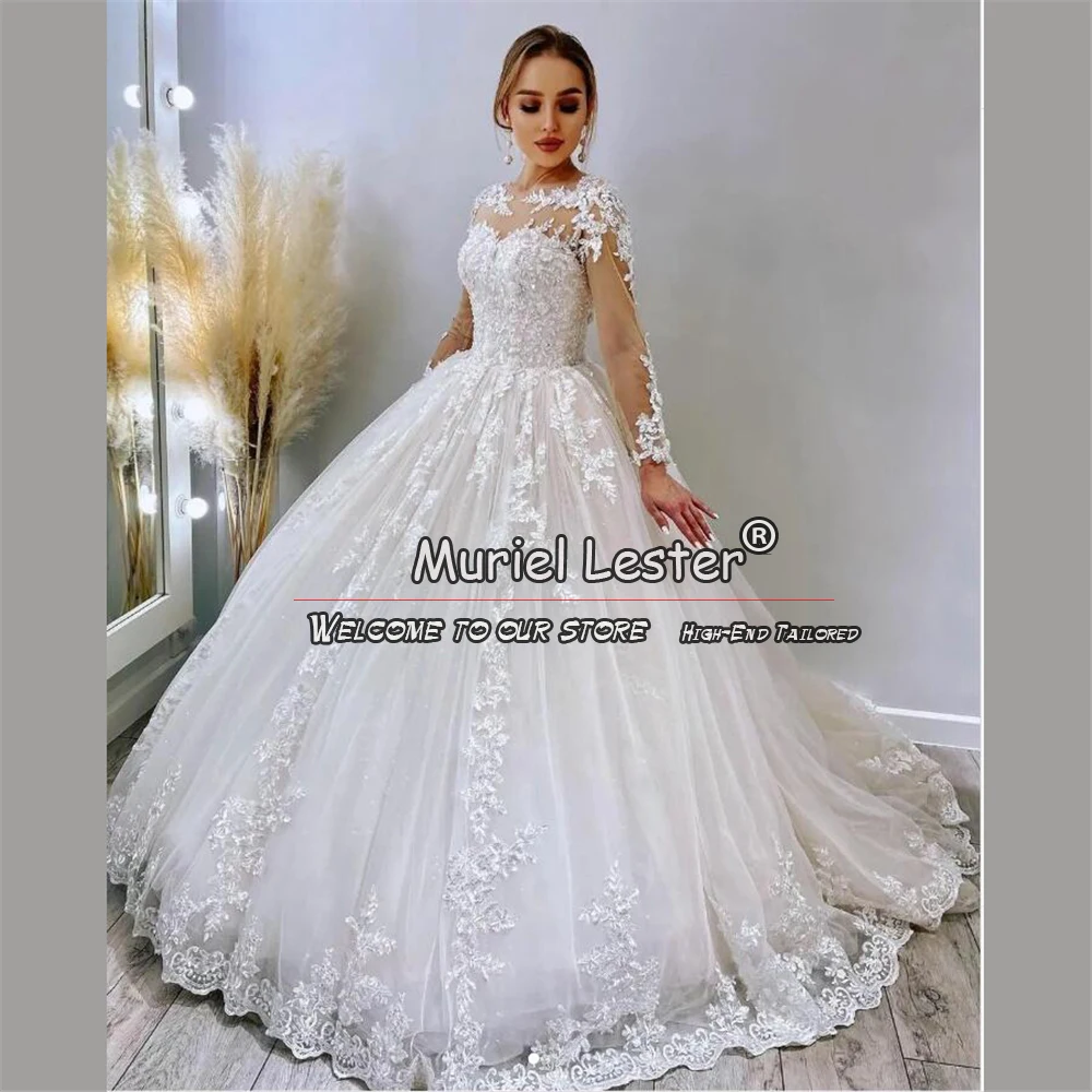 Elegante Witte Trouwjurk Plus Size Kristal Kralen Appliques Bruidsjurk Vrouwen Formele Feestkleding Vestidos De Novias 2024