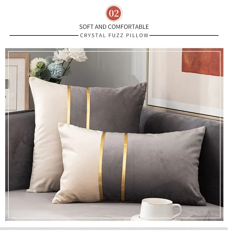 Pillowcase Luxury Velvet Cushion Cover 45x45cm Home Decor Pillow Case Patchwork Sofa Pillows Cover Design Cushion Cover Velvet