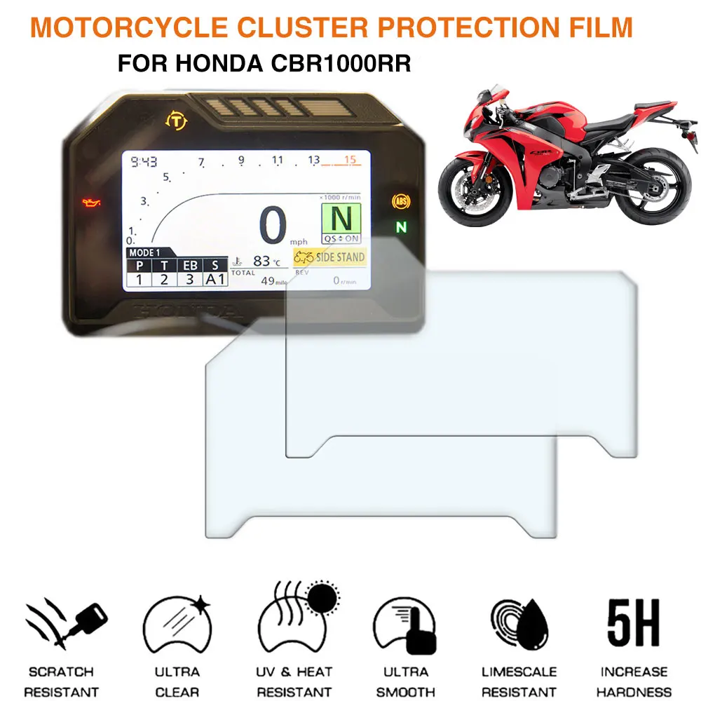 For Honda CBR 1000RR CBR1000RR CBR 1000 RR 2018 2017 Motorcycle Accessories Cluster Scratch Protection Film Screen Instrument