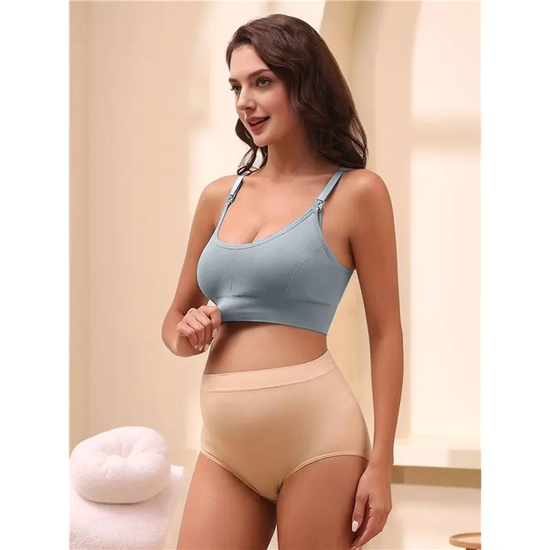 ABUM-Women's Clip Down U-Back Anti-Sagging Maternity Feeding Bra