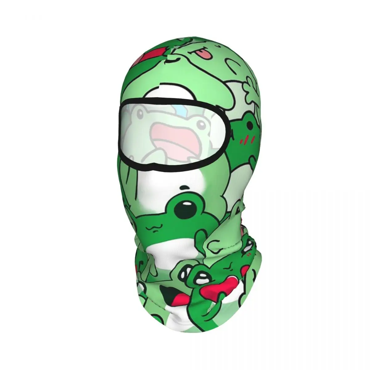 Crowded Cute Frog Pattern Breathable Thin Balaclava Full Face Mask Sun Protection Neck Gaiter For Motorcycle Cycling