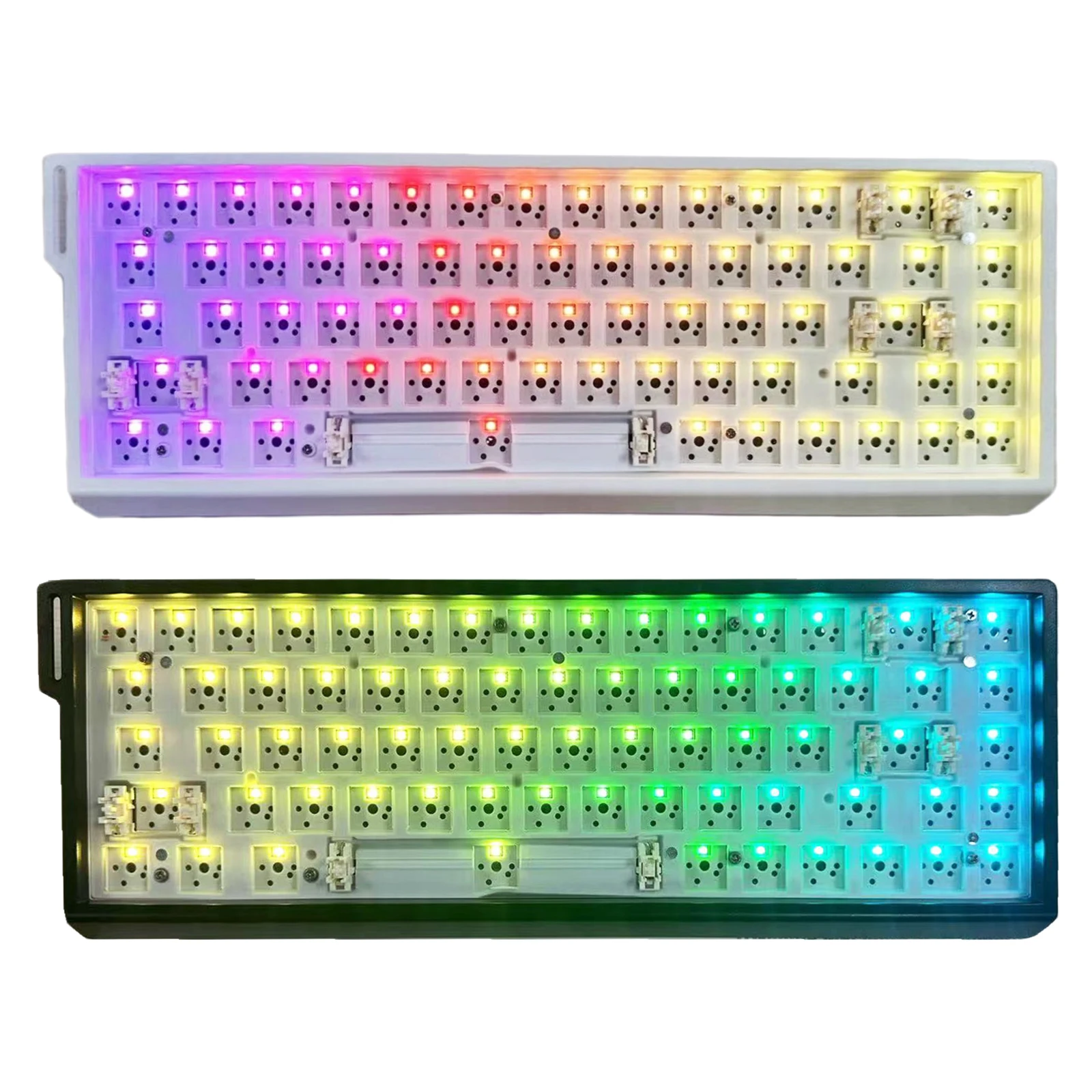 Triple Mode 68 Keys Mechanical Keyboard Hot Swap RGB Backlit Gasket Structure Bluetooth-compatible 5.0 2.4G