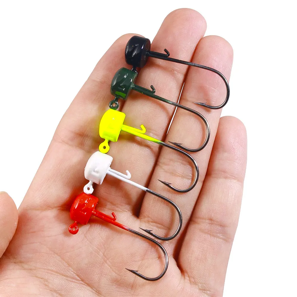 5 teile/los Weedless Pilz Jig Kopf Haken 2,6g-7g Ned Rig Angelhaken Offset Wurm Haken für weiche Köder Bass Hecht Angelgerät