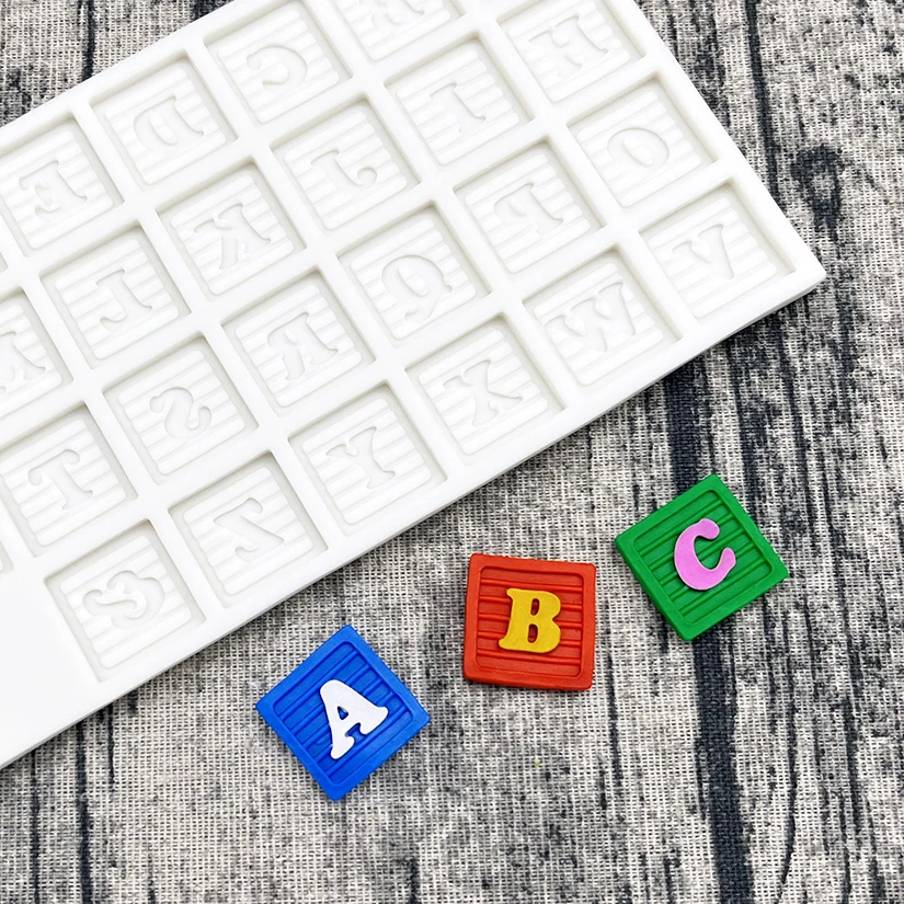 Letter Alphabet Silicone Cake Baking Mold Sugarcraft Chocolate Cupcake Baking Mould Resin Tools Fondant Cake Decorating Tools