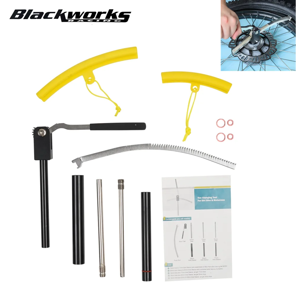 

Off Road Bicycle Tire Replacement Tool 1Set For Motocross, Enduro, Dirt Bikes 16" to 21" Wheels Comes with 15/17/20/25mm