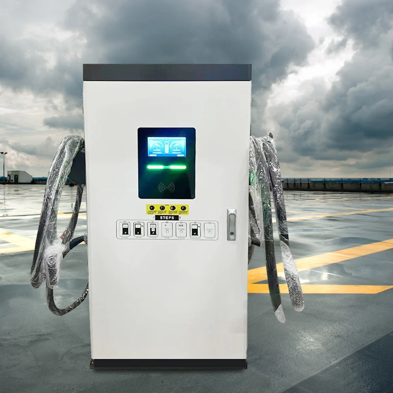 Commercial EV Charger 60kW DC Floor Mount Mixed Gun GBT CCS2 Fast Charging Station with Display Screen Custom