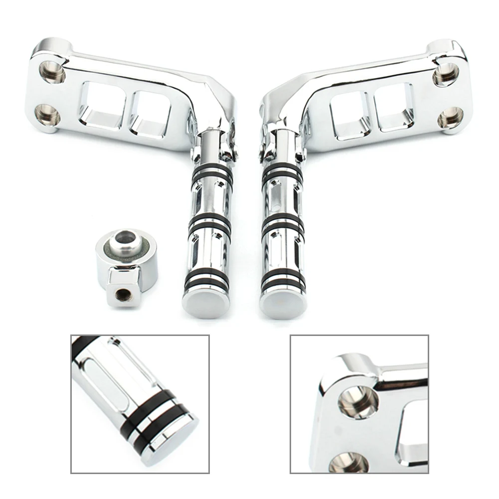 Passenger Footpeg Bracket Footrest Kit For Harley-Davidson V-Rod VRSCAW 2007 2008 Model Aluminum Chrome