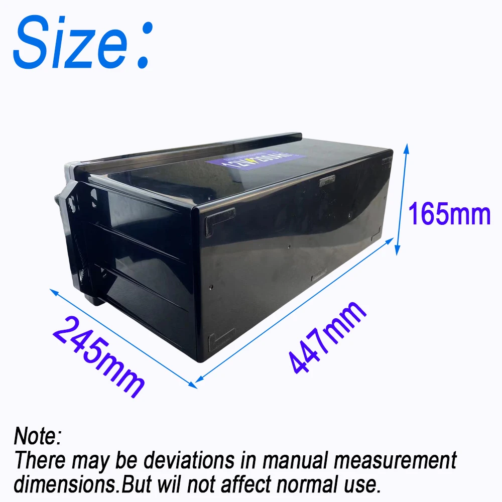 12V LiFePO4 Battery 100AH 200AH Built-in BMS Lithium Iron Phosphate Cell for Golf Cart Outdoor Camping Solar Storage