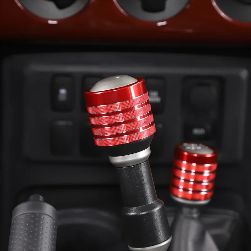 

For 2007-2021 Toyota FJ Cruiser aluminum alloy car gear shift head rod decorative cover sticker interior accessories