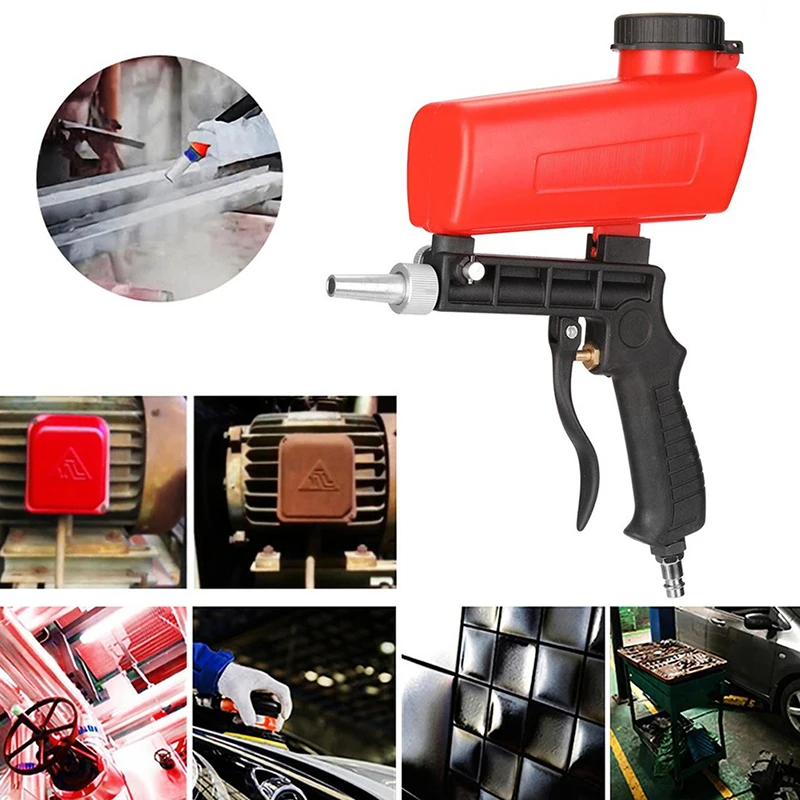

Portable Adjustable Sandblasting Gun 90psi Sand Blaster Sand Blasting Machine Pneumatic Tool for Rust Removal Detail Dressing