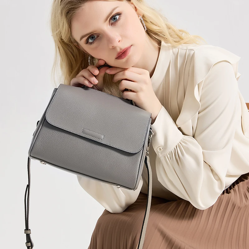 

Ladies Soft Retro Cowhide Classic Handbags Women‘s Cow Leather Shoulder Bag Female Fashion Luxury Designer Crossbody Bags Lady