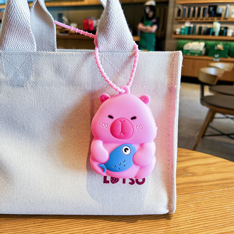 

Capibala Wallet Keychain Small Pendant Cartoon Cute Storage Bag Handbag Accessories Earphone Bag Keychain Kawaii Lanyard