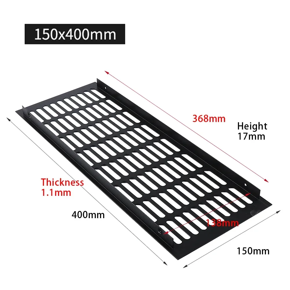 150mm Wide Vents Perforated Sheet Aluminum Alloy Air Vent Cabinet Wardrobe Ventilation Grille Vents Grille Ventilation-Cover