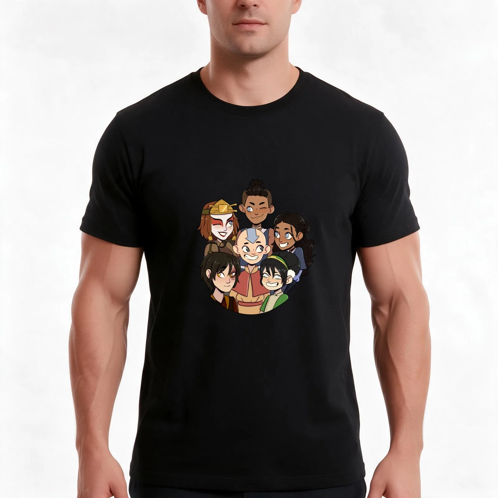 The Gaang (updated) T-Shirt, Summer Casual Cotton Tee, Oversized Streetwear Tops, Vintage Graphic Print, Loose Fit Short Sleeve