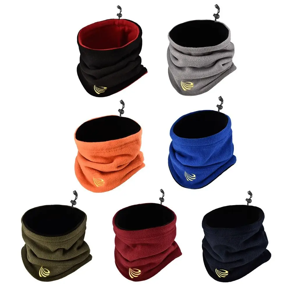 Men Women Face Cover Camping Fleece Neck Gaiter Cold-proof Collar Ski Tube Scarf Half Face Mask