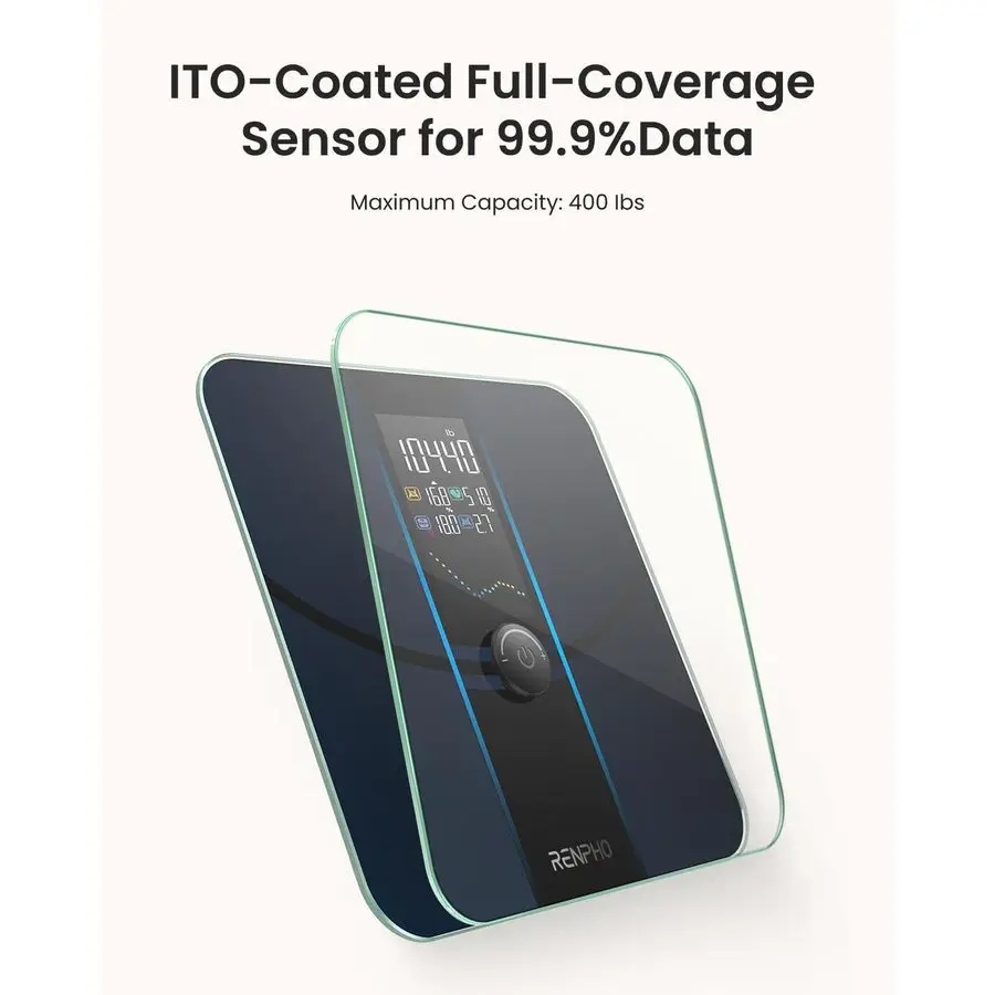 Smart Scale for Body Weight, Body Fat Scale for BMI, Body Fat, Muscle Mass, High Accurate Bathroom Scale with Large VA Dispaly,