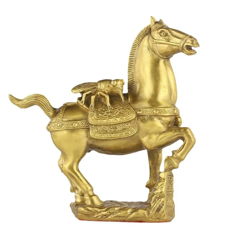 Brass Horse Ornament for Immediate Success, Home Decoration Craft, Immediate Promotion, God of Wealth Ingot