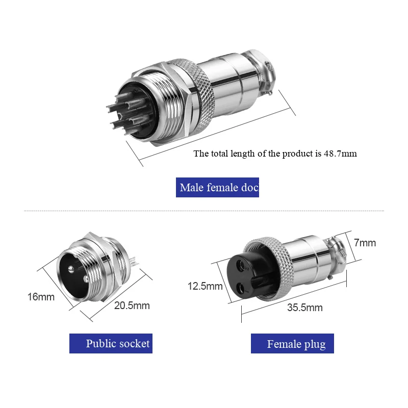 الطيران التوصيل والمقبس GX16-2/3/4/5/6/7/8/9/10P الأساسية ذكر رئيس أنثى رئيس موصل
