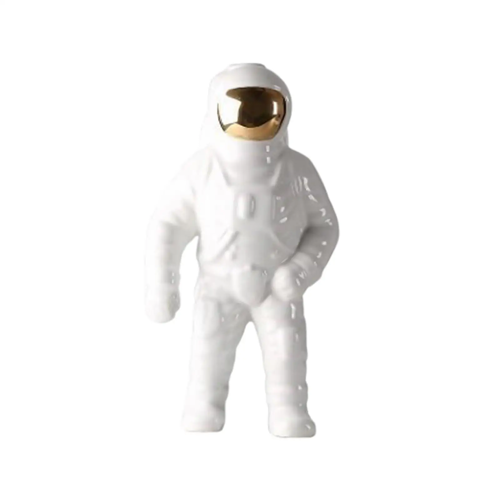 Astronaut Home Decor Figurine Ceramic Spaceman Ornament for Bookshelf Mantel Modern Interior Decoration Luxury Accent