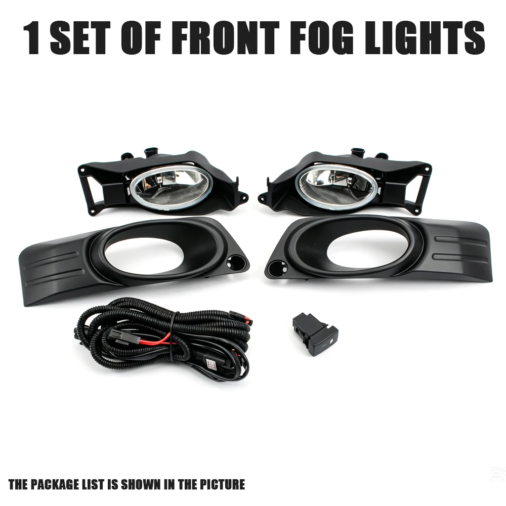 Front Bumper Fog Lamp UpgradeKit FOR HONDA FIT SHUTTLE 2011 2012 2013 14 15 16  Version Additional Foglight Set Switch + Wiring