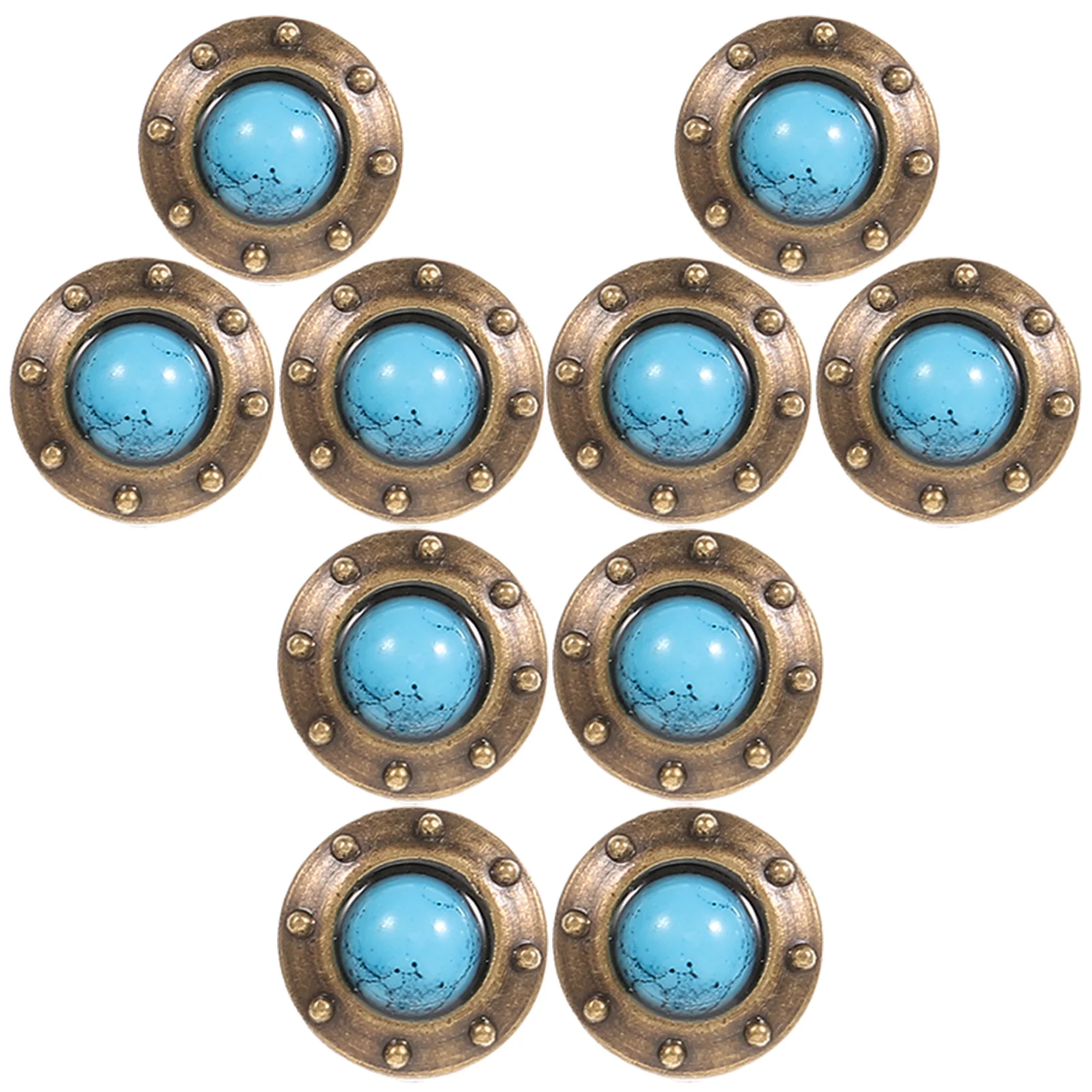 

10Pcs Retro Decorative Buckle Conchos For Screw Back Metal Fasteners Diy Bag Button Suitcase Accessories Garment Rivets Vintage