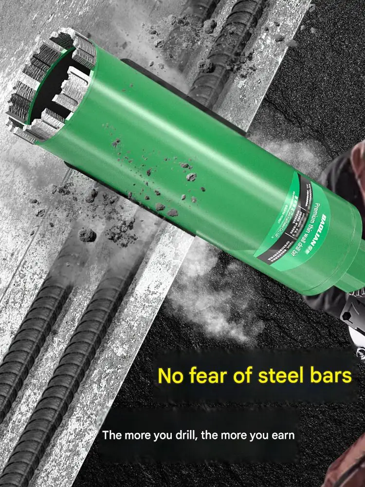 Dry Core Drill Bit Wall Hole Saw Reinforced Extended for Brick Quartz AC Range Hood Hole