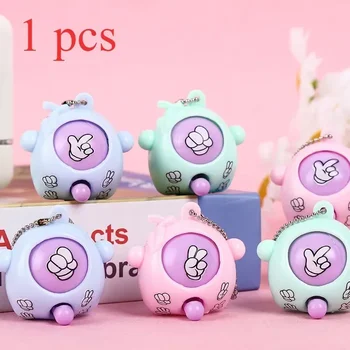 มินิไข่หินกรรไกรกระดาษของเล่นสีรอบไข่การ์ตูนน่ารักของขวัญ Key CHAIN PARTY Interactive ของเล่นความเครียด Reliever