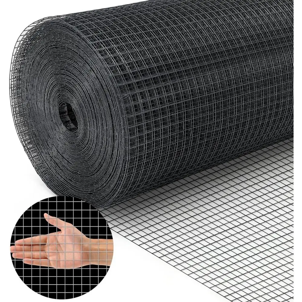 

Hardware Cloth 1/2 inch 48inx100.1t PVC Vinyl Coated 19 Gauge Square Chicken Wire ence Mesh Roll Raised Garden Bed Plant Support