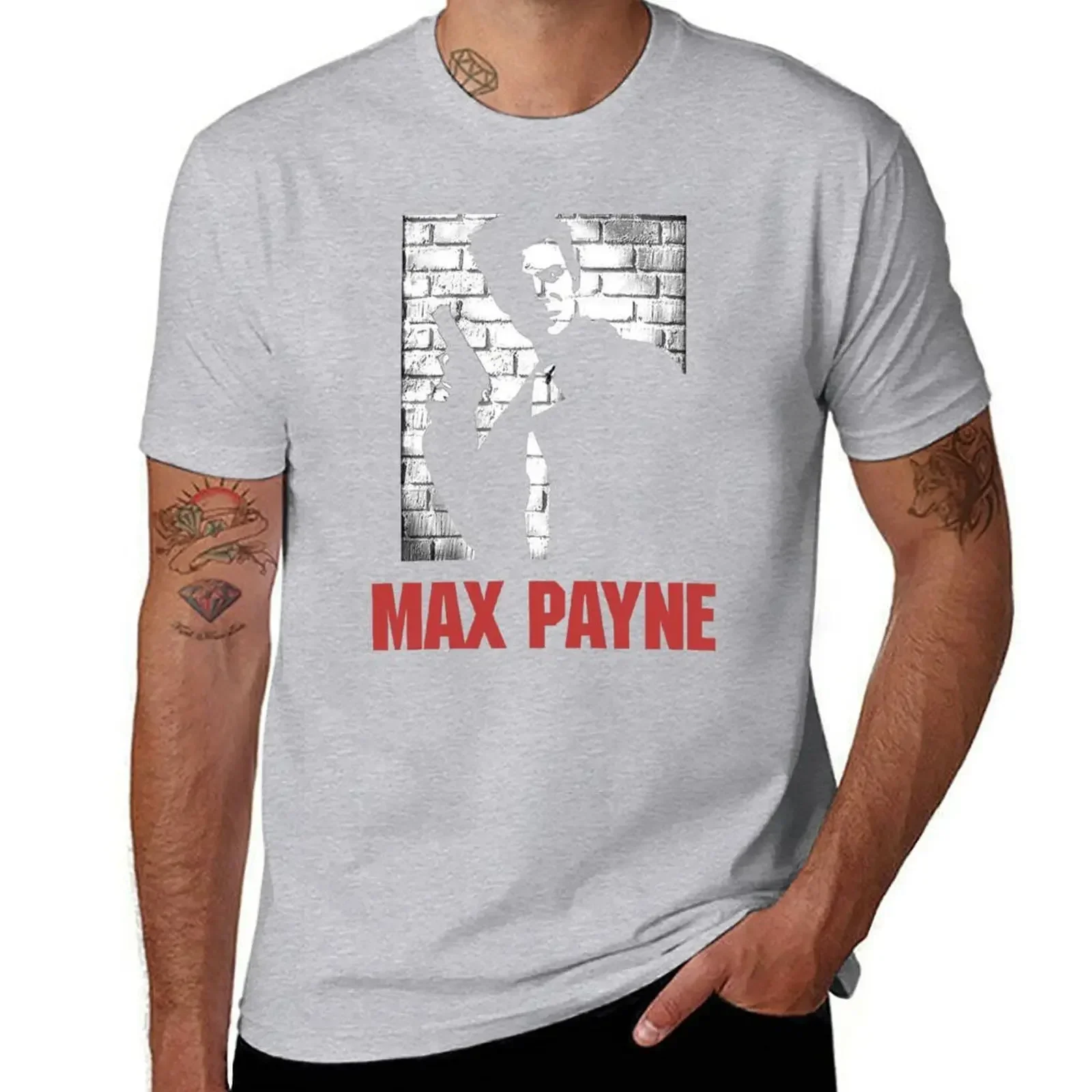 Animal prinfor  plain sweat customs design your Sweatshirt anime fashion man Hot Sale New Crewneck own Men's Max Payne T-Shirt