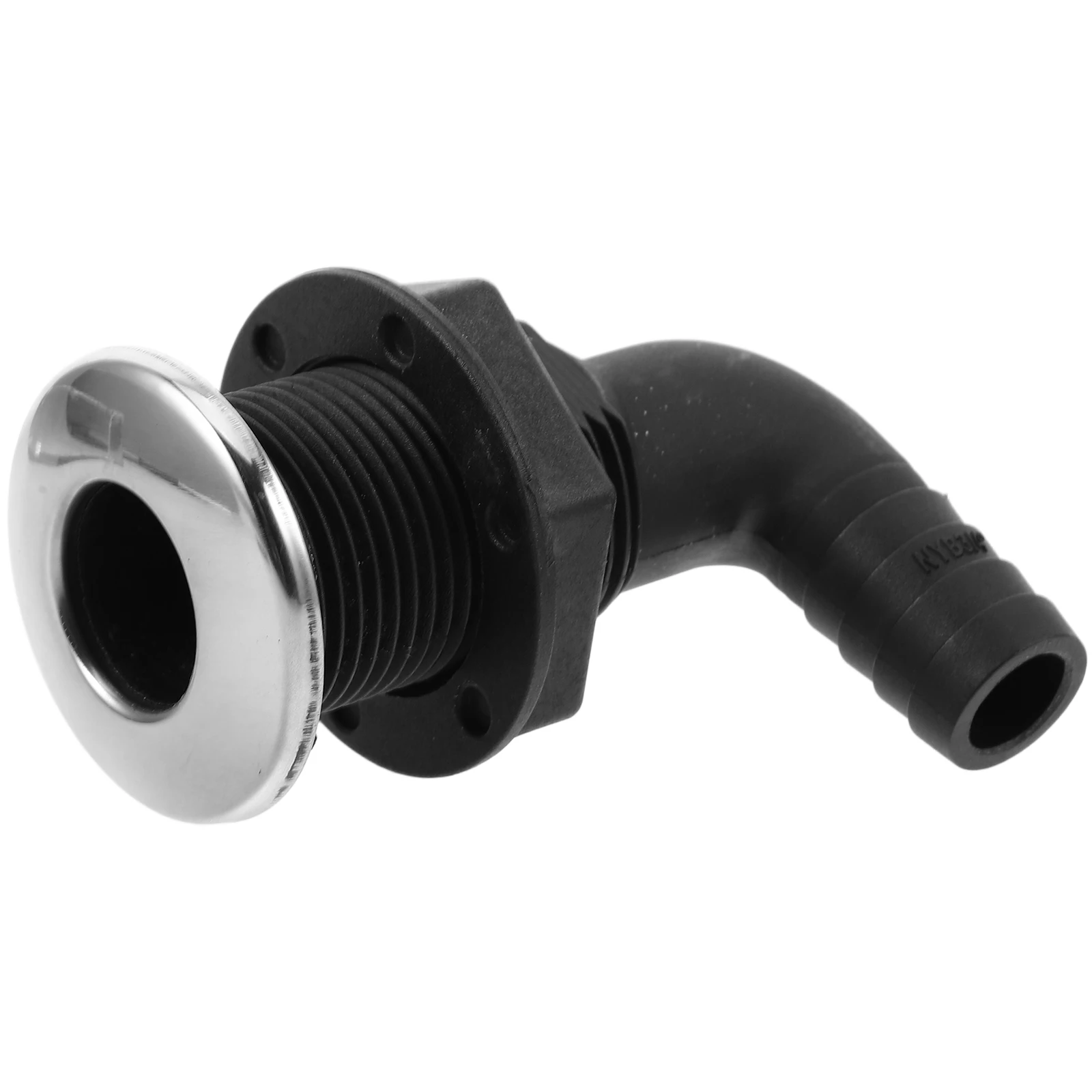 

90 Degree Hull Port for Boat Bilge Pump Tube Plug Thru Fitting Adapter Kayak Track Mount Scupper Drain Boat Floor Drain