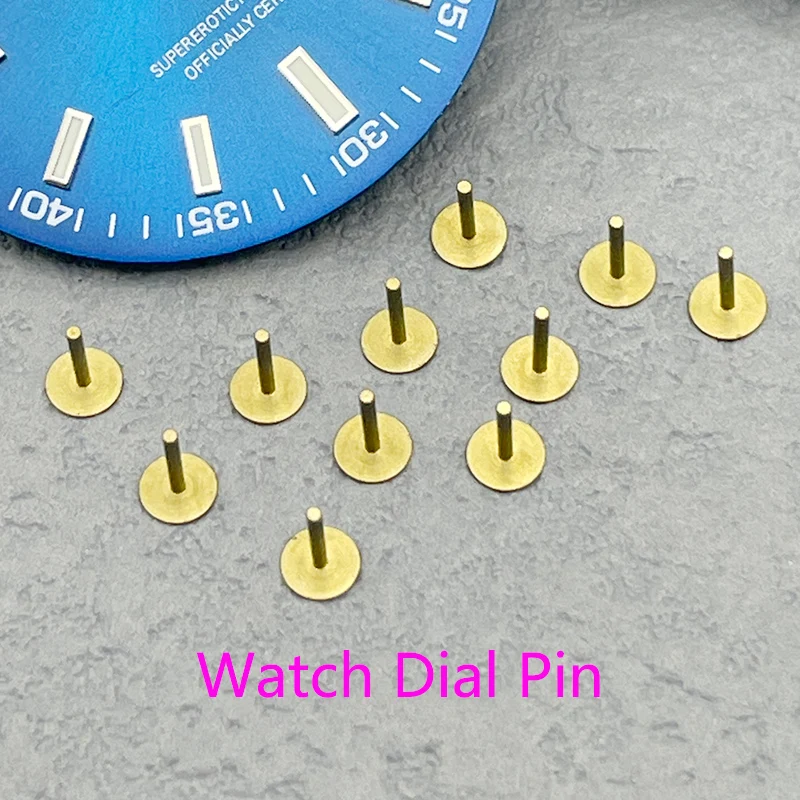 NH35 Watch Dial Pin 0.6mm Diameter Copper Material Fits NH35 NH36 Dial Fixed Dial With Locating Foot Repair Dial Parts