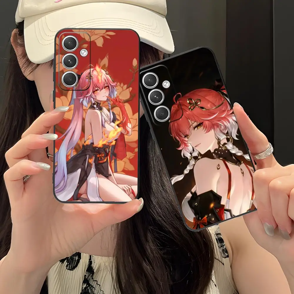 Wuthering Waves Changli Cassa Del Telefono per Samsung Galaxy S25 S24 S23 S22 S21 S20 Note20 Plus FE Ultra Colore Della Copertura di Lusso