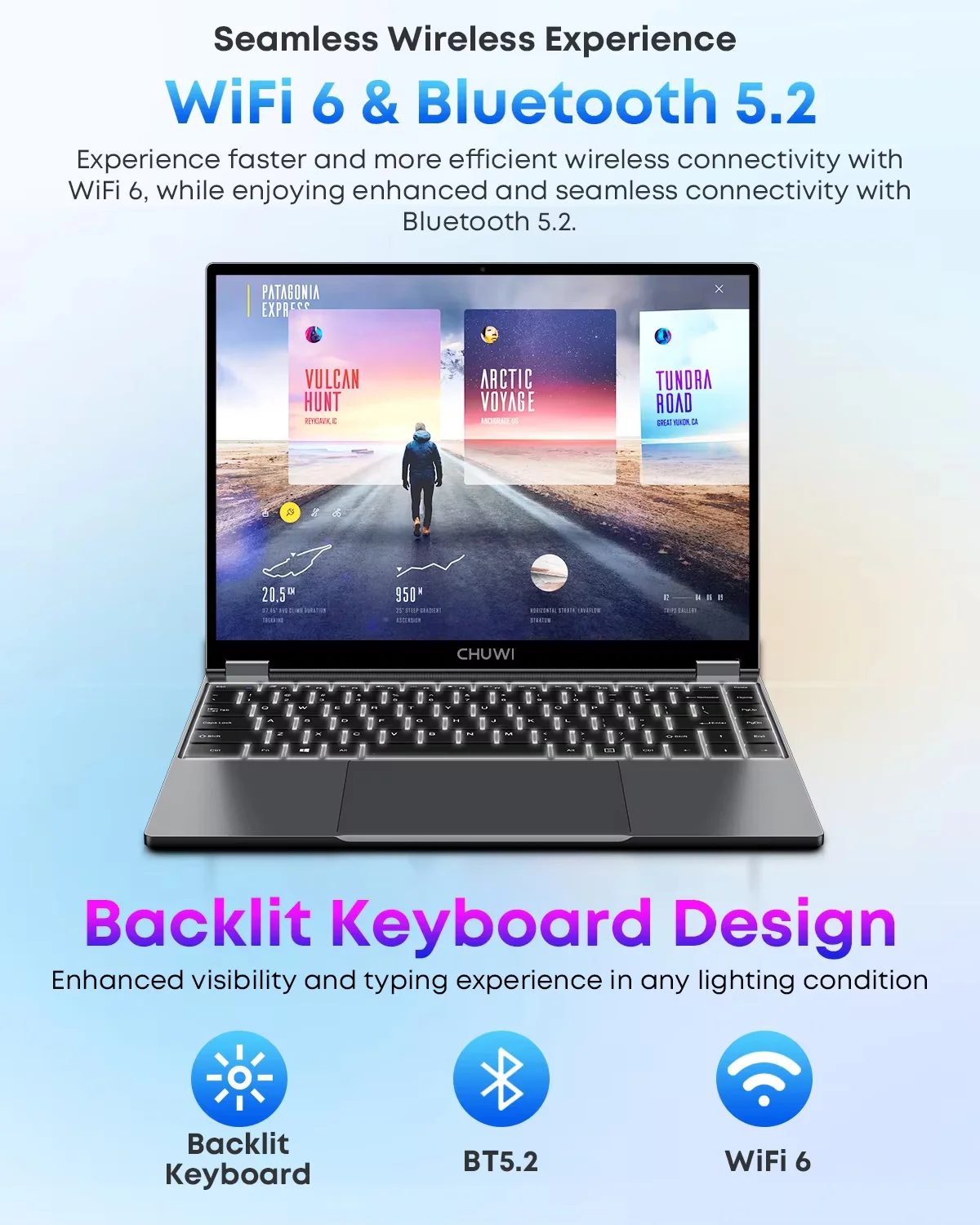 CHUWI FreeBook 2-in-1-Laptop 13,5'' Intel N150 16 GB LPDDR5 RAM 512 GB SSD FHD 2520 x 1680 WiFi 6 BT5.2 Windows 11 Arbeitsnotizbuch