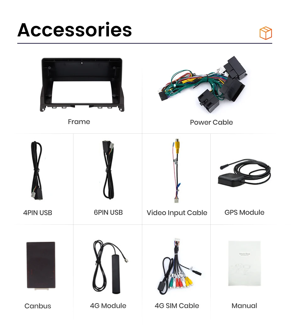 Junsun 8-Kern Kabelloses CarPlay Android Auto Autoradio für Mercedes Benz C-Klasse W204 C204 S204 C300 2006-2011 4G WiFi Navigation – Detail 2